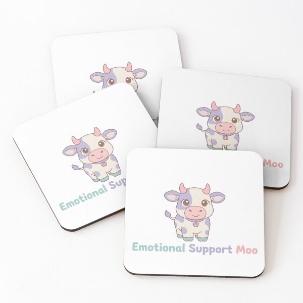 Item preview, Cute Emotional Support Moo Cow Sticker designed and sold by Mochi-Sprites.