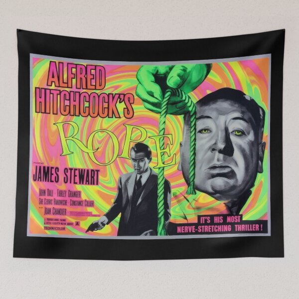 Item preview, Blacklight Vintage Poster | Alfred Hitchcock's Rope Movie designed and sold by CMY Designs.