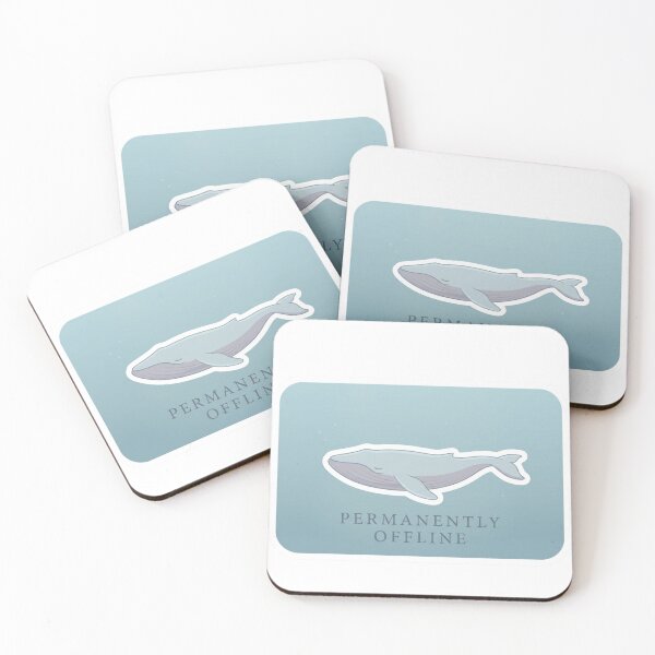 Item preview, Permanently Offline Aesthetic Whale Sticker designed and sold by Mochi-Sprites.
