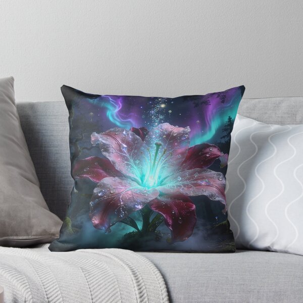 Item preview, Magical Flower Blooms Under the Aurora Borealis designed and sold by Tridentulus.
