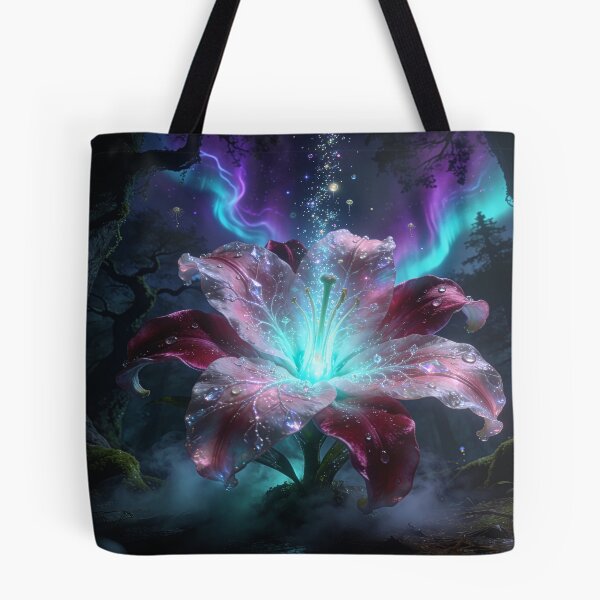 Item preview, Magical Flower Blooms Under the Aurora Borealis designed and sold by Tridentulus.