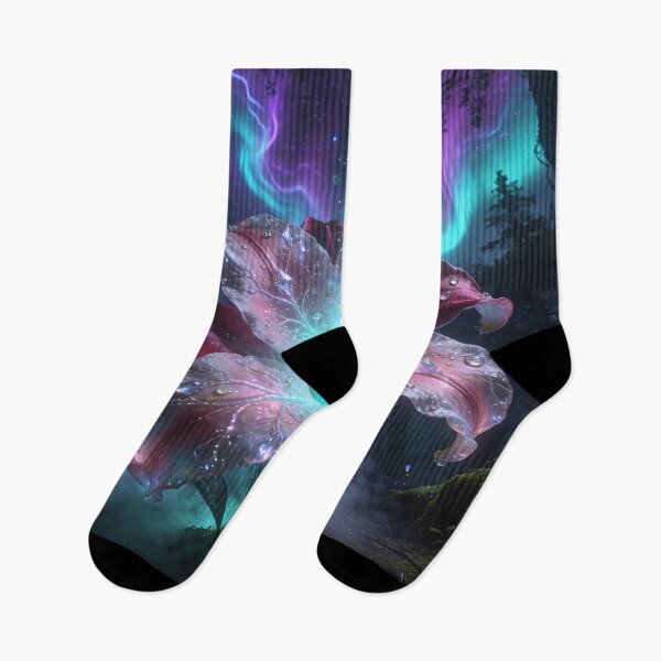 Item preview, Magical Flower Blooms Under the Aurora Borealis designed and sold by Tridentulus.