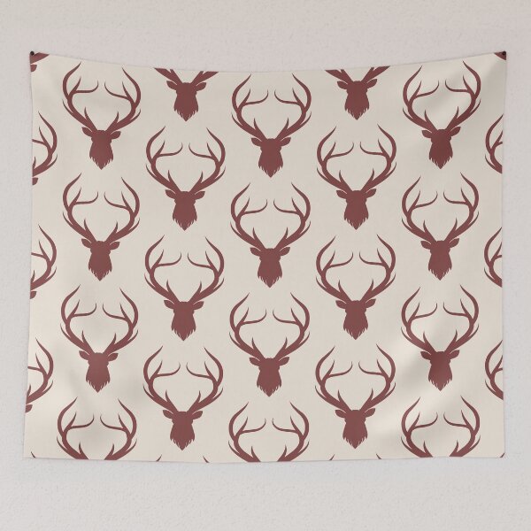 Item preview, Deer Antlers Sillhouette Wilderness Lovers Pattern designed and sold by thelivingrp.