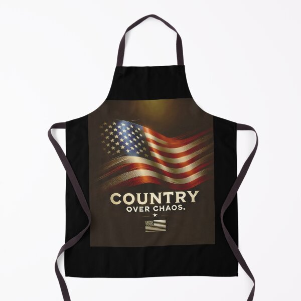 Item preview, Country Over Chaos American Flag Expressionist Art Patriotic Graphic Bold USA Design designed and sold by TEEJAMBOREE.