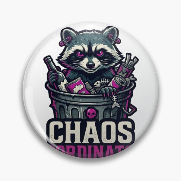 Item preview, Chaos Coordinator Funny Raccoon Sticker designed and sold by Mochi-Sprites.