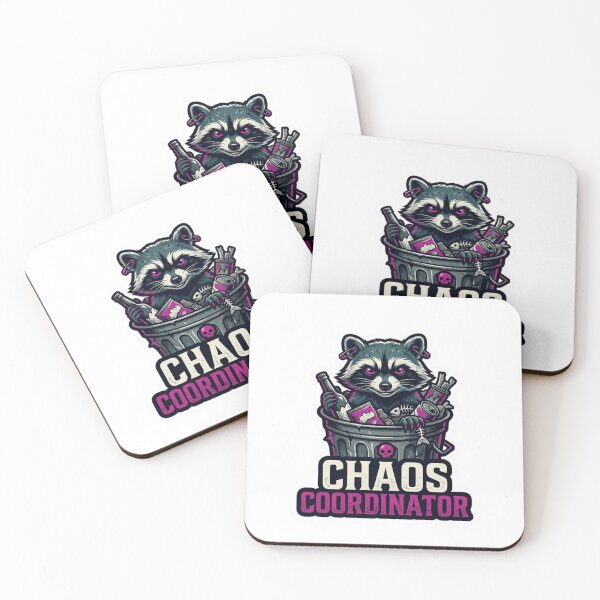 Item preview, Chaos Coordinator Funny Raccoon Sticker designed and sold by Mochi-Sprites.