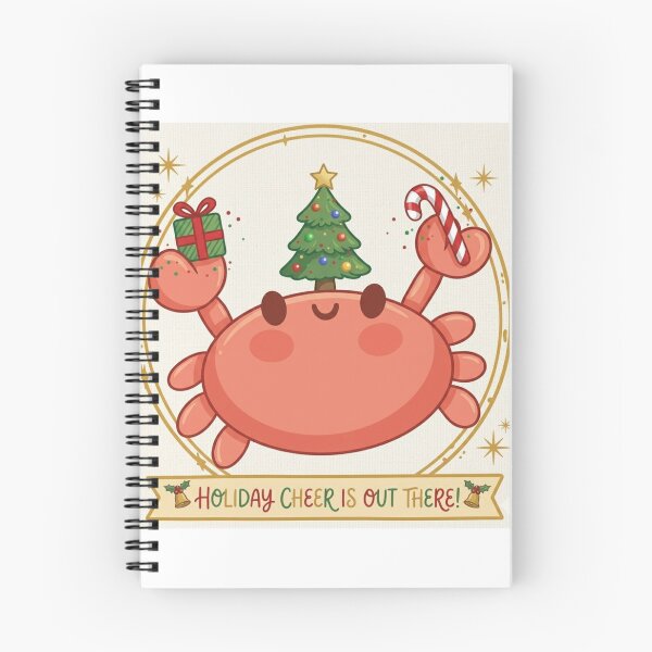 Item preview, Cute Kawaii Christmas Crab – Chasing Giggles & Holiday Bliss Illustration designed and sold by Stickivo.