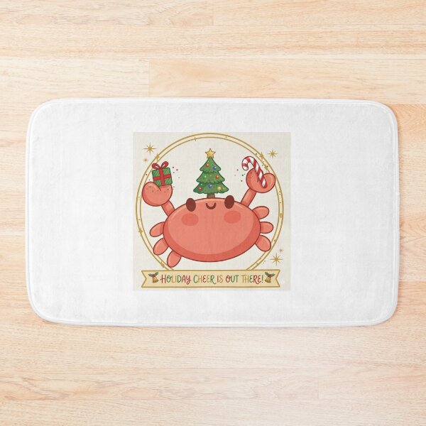 Item preview, Cute Kawaii Christmas Crab – Chasing Giggles & Holiday Bliss Illustration designed and sold by Stickivo.
