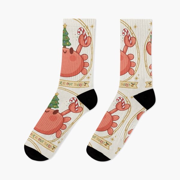 Item preview, Cute Kawaii Christmas Crab – Chasing Giggles & Holiday Bliss Illustration designed and sold by Stickivo.