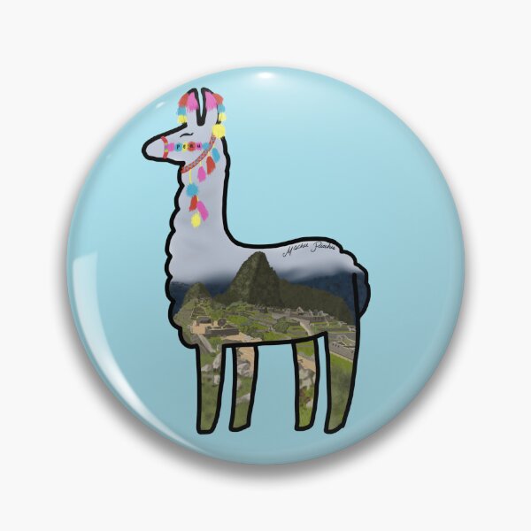 Item preview, Colorful Machu Picchu Llama designed and sold by Holly Krill.
