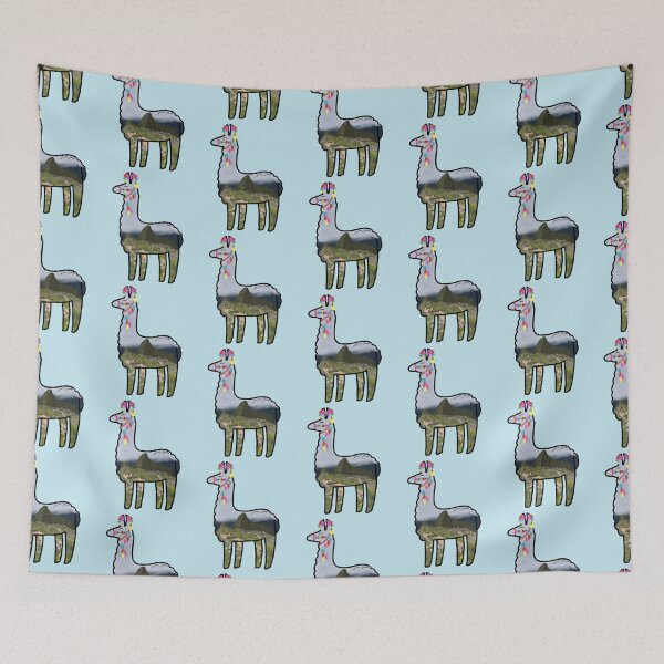 Item preview, Colorful Machu Picchu Llama designed and sold by Holly Krill.