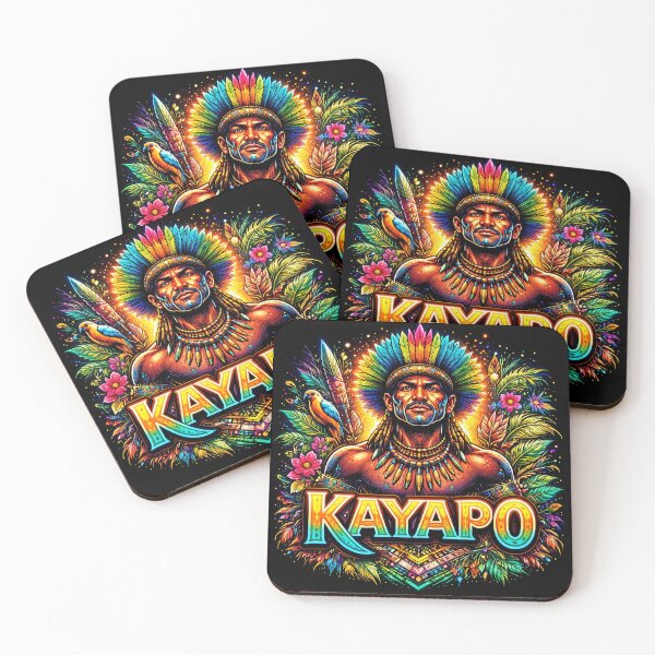 Item preview, Amazon Kayapó Warrior: Neon Tribal Spiritual Art designed and sold by KAYAPO.