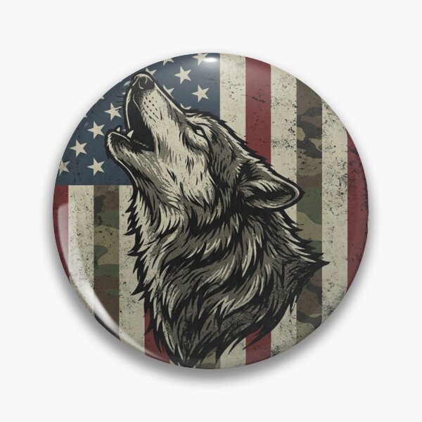 Item preview, American flag wolf camo design designed and sold by CREATINGMAD.