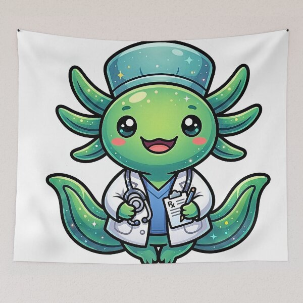 Item preview, Medical Doctor Axolotl – Healthcare Professional & Med School Gift Sticker designed and sold by AxoloteLabsArts.