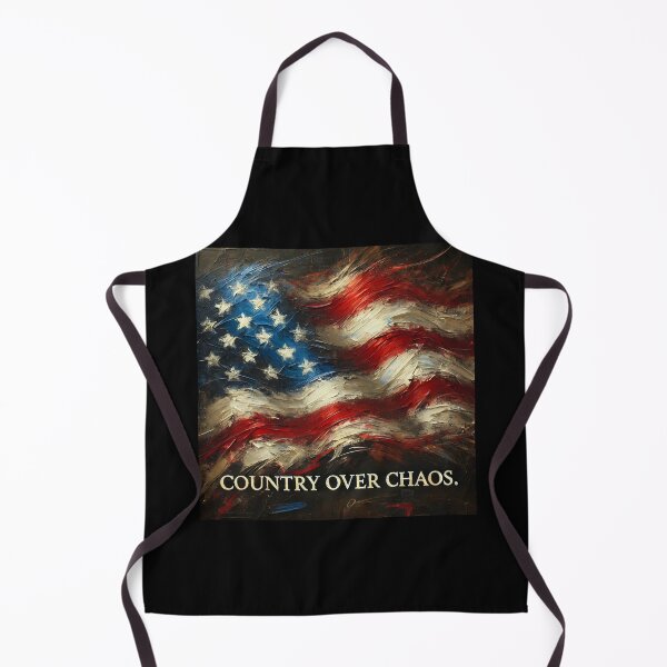 Item preview, Country Over Chaos American Flag Expressionist Art Patriotic Graphic Bold USA Design designed and sold by TEEJAMBOREE.