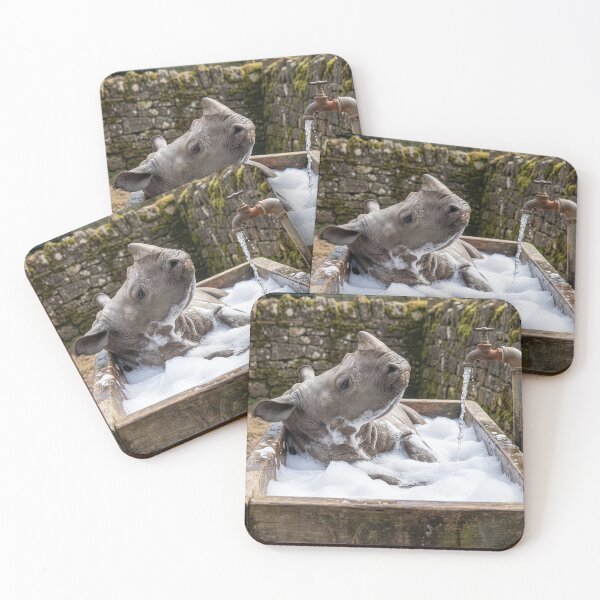 Item preview, Baby Rhinoceros Takes an English Country Bath designed and sold by Tridentulus.