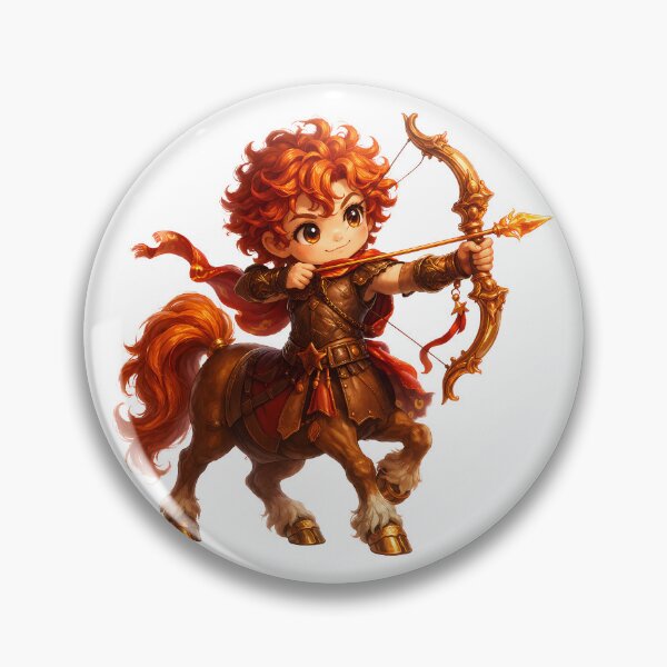 Item preview, Cute Sagittarius Zodiac – Adorable Baby Centaur Girl Archer with Flaming Arrow Illustration designed and sold by Symbol Universe.