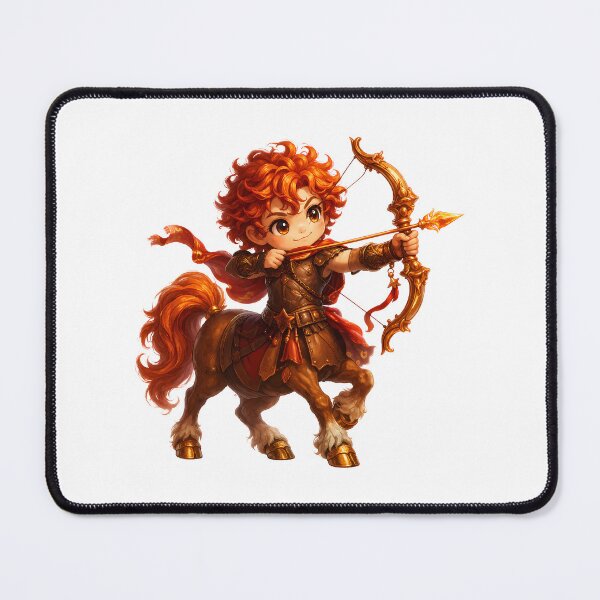 Item preview, Cute Sagittarius Zodiac – Adorable Baby Centaur Girl Archer with Flaming Arrow Illustration designed and sold by Symbol Universe.