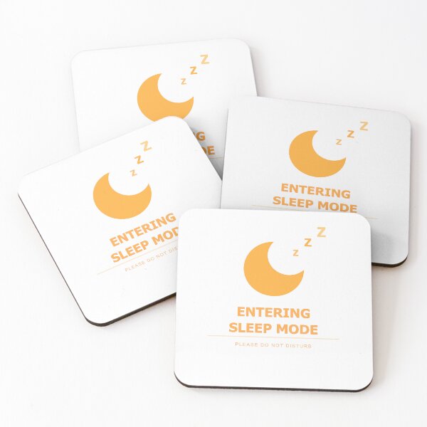 Item preview, Entering Sleep Mode — Funny Y2K Sticker | Relatable Night Owl Humor Gift Yellow designed and sold by theBIGFinale.
