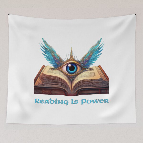 Item preview, Reading is Power Winged Eye and Book Design designed and sold by thelivingrp.
