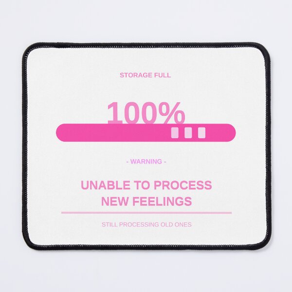 Item preview, Storage Full Unable to Process New Feelings Y2K Sticker | Funny Relatable Gift Pink designed and sold by theBIGFinale.