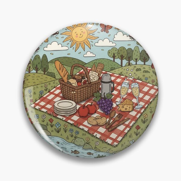 Item preview, National Picnic Day Cozy Illustrated Art designed and sold by GymTanLaundry.