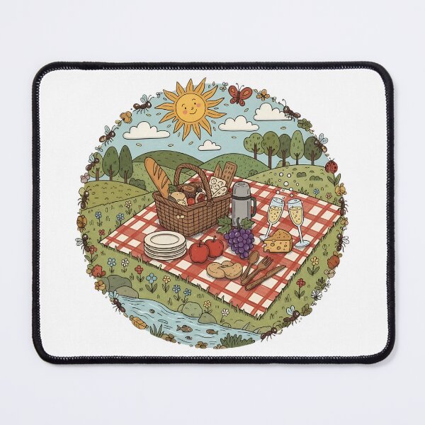 Item preview, National Picnic Day Cozy Illustrated Art designed and sold by GymTanLaundry.