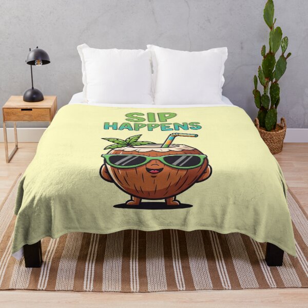 Item preview, Sip Happens – Funny Coconut Drink Summer Design designed and sold by Sea Gem.