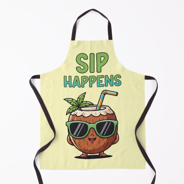 Item preview, Sip Happens – Funny Coconut Drink Summer Design designed and sold by Sea Gem.