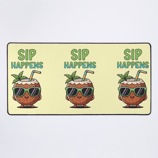 Item preview, Sip Happens – Funny Coconut Drink Summer Design designed and sold by Sea Gem.