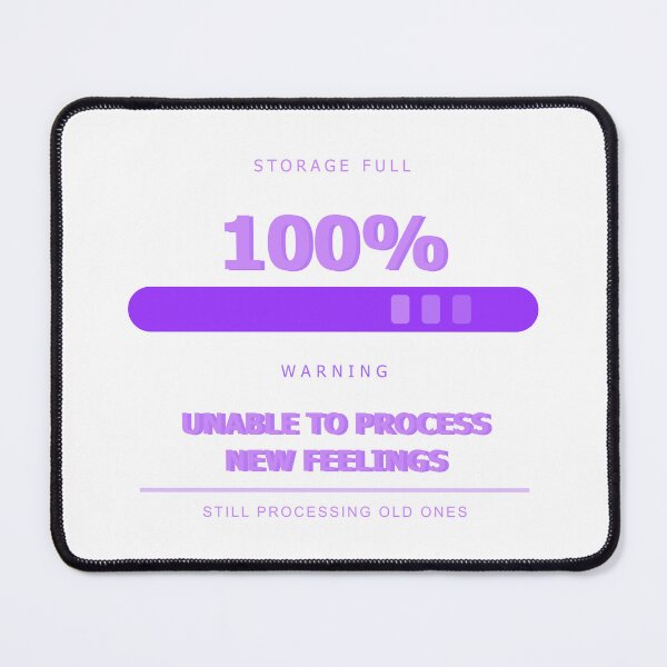 Item preview, Storage Full Unable to Process New Feelings Y2K Sticker | Funny Relatable Gift Purple designed and sold by theBIGFinale.