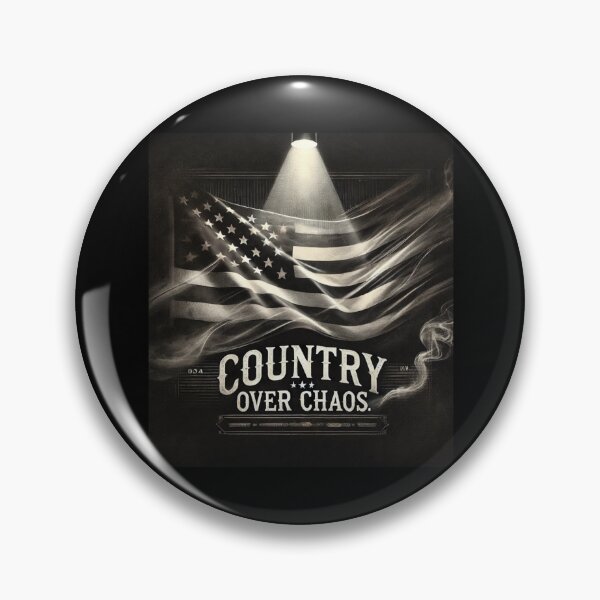 Item preview, country Over Chaos American Flag Expressionist Art Patriotic Graphic Bold USA Design designed and sold by TEEJAMBOREE.