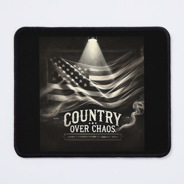 Item preview, country Over Chaos American Flag Expressionist Art Patriotic Graphic Bold USA Design designed and sold by TEEJAMBOREE.