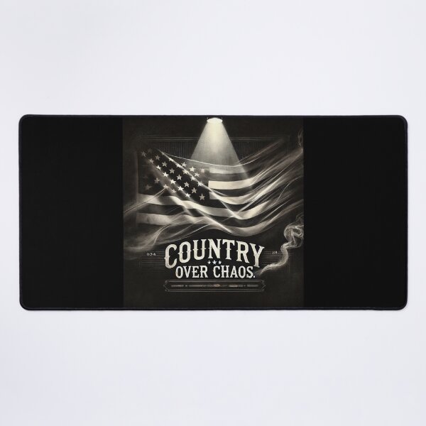 Item preview, country Over Chaos American Flag Expressionist Art Patriotic Graphic Bold USA Design designed and sold by TEEJAMBOREE.