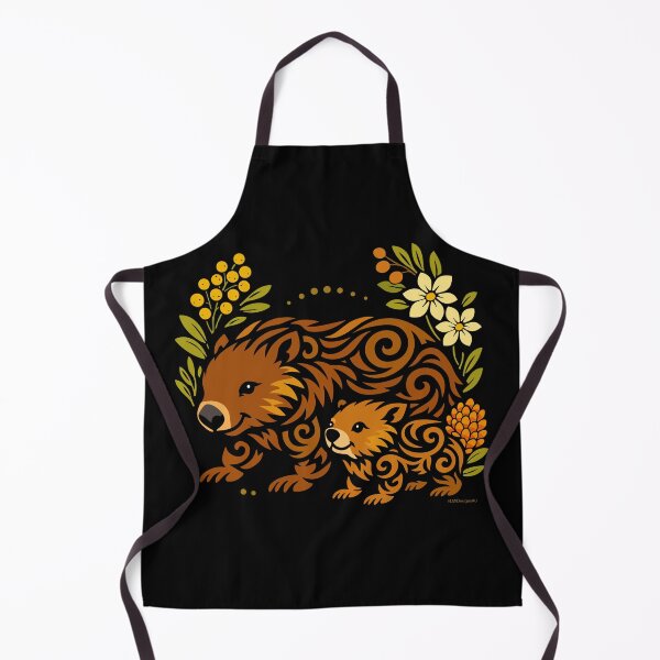 Item preview, Mother and Joey Wombat – Australian Tribal Flora Art designed and sold by LMIdesigns.