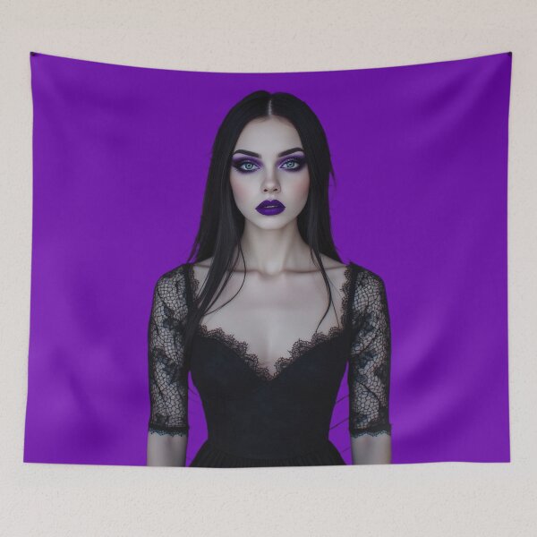 Item preview, Glamour Goth Pin-Up Girl in Lace Dress designed and sold by CMY Designs.