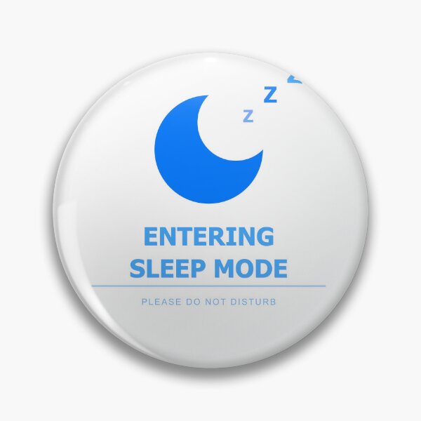 Item preview, Entering Sleep Mode — Funny Y2K Sticker | Relatable Night Owl Humor Gift Blue designed and sold by theBIGFinale.
