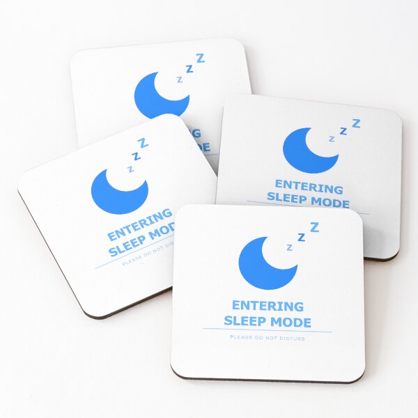 Item preview, Entering Sleep Mode — Funny Y2K Sticker | Relatable Night Owl Humor Gift Blue designed and sold by theBIGFinale.