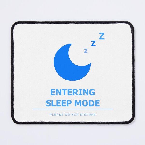 Item preview, Entering Sleep Mode — Funny Y2K Sticker | Relatable Night Owl Humor Gift Blue designed and sold by theBIGFinale.