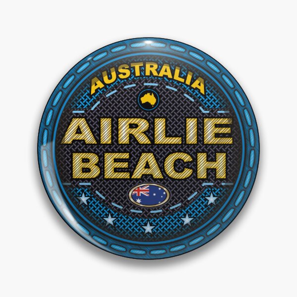 Item preview, Airlie Beach Australia stitching effect blue designed and sold by studioss76.