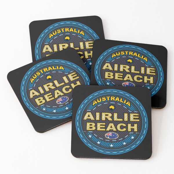 Item preview, Airlie Beach Australia stitching effect blue designed and sold by studioss76.