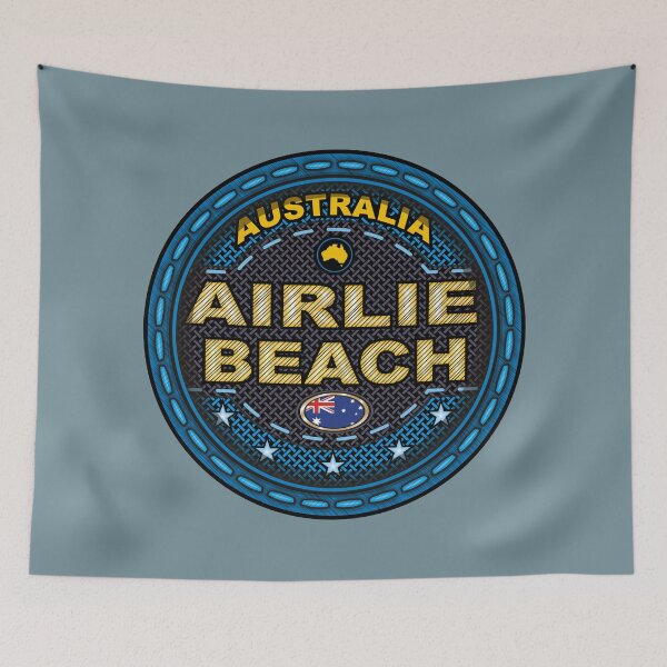 Item preview, Airlie Beach Australia stitching effect blue designed and sold by studioss76.