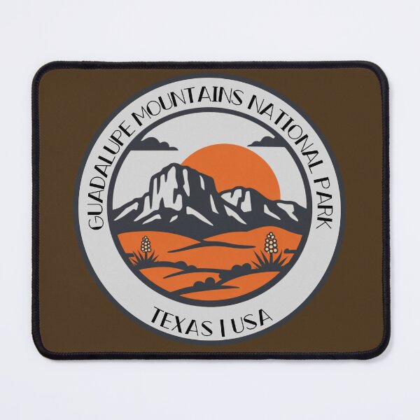 Item preview, Guadalupe Mountains National Park Texas Badge Design – Retro Desert Sunset Graphic designed and sold by SimplyJasper.