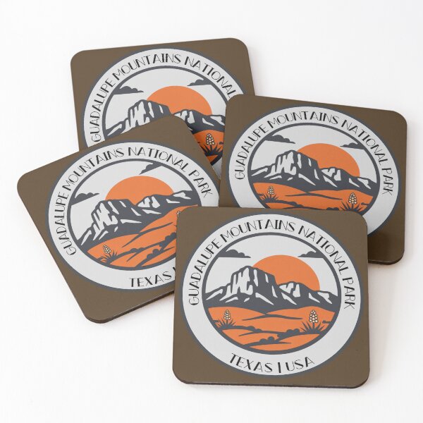 Item preview, Guadalupe Mountains National Park Texas Badge Design – Retro Desert Sunset Graphic designed and sold by SimplyJasper.