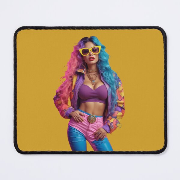 Item preview, Digitally Painted Vibrant Confident Woman of the 80s designed and sold by CMY Designs.