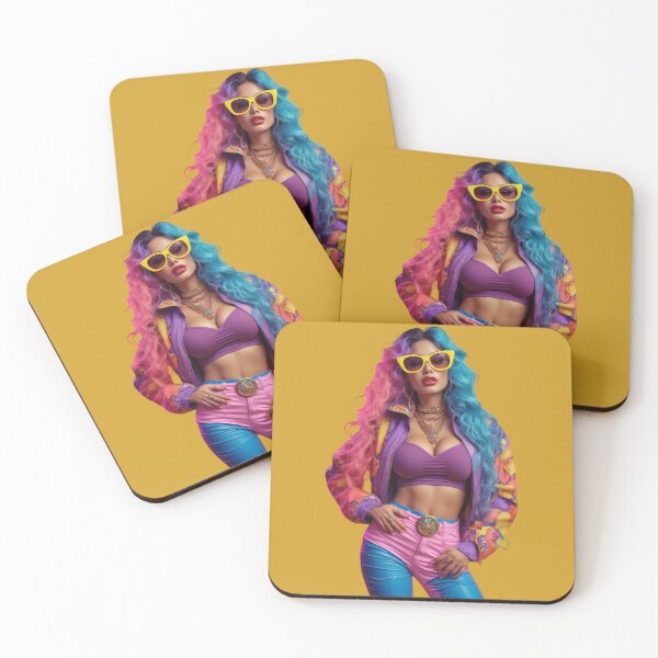 Item preview, Digitally Painted Vibrant Confident Woman of the 80s designed and sold by CMY Designs.