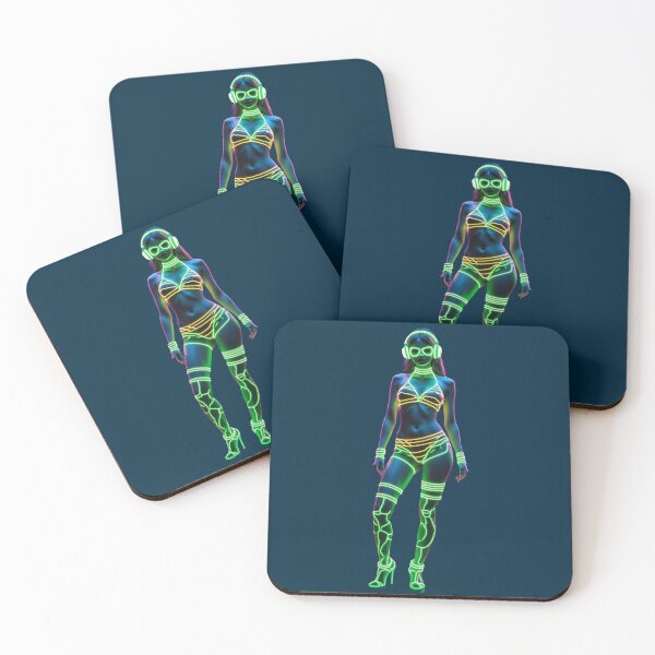 Item preview, Neon Glow Girl Wearing Glowing DJ Club Costume designed and sold by CMY Designs.