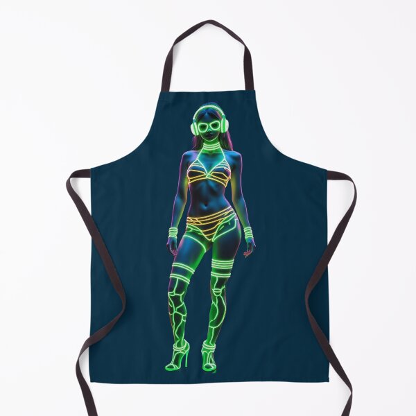 Item preview, Neon Glow Girl Wearing Glowing DJ Club Costume designed and sold by CMY Designs.