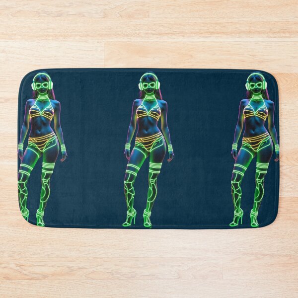 Item preview, Neon Glow Girl Wearing Glowing DJ Club Costume designed and sold by CMY Designs.