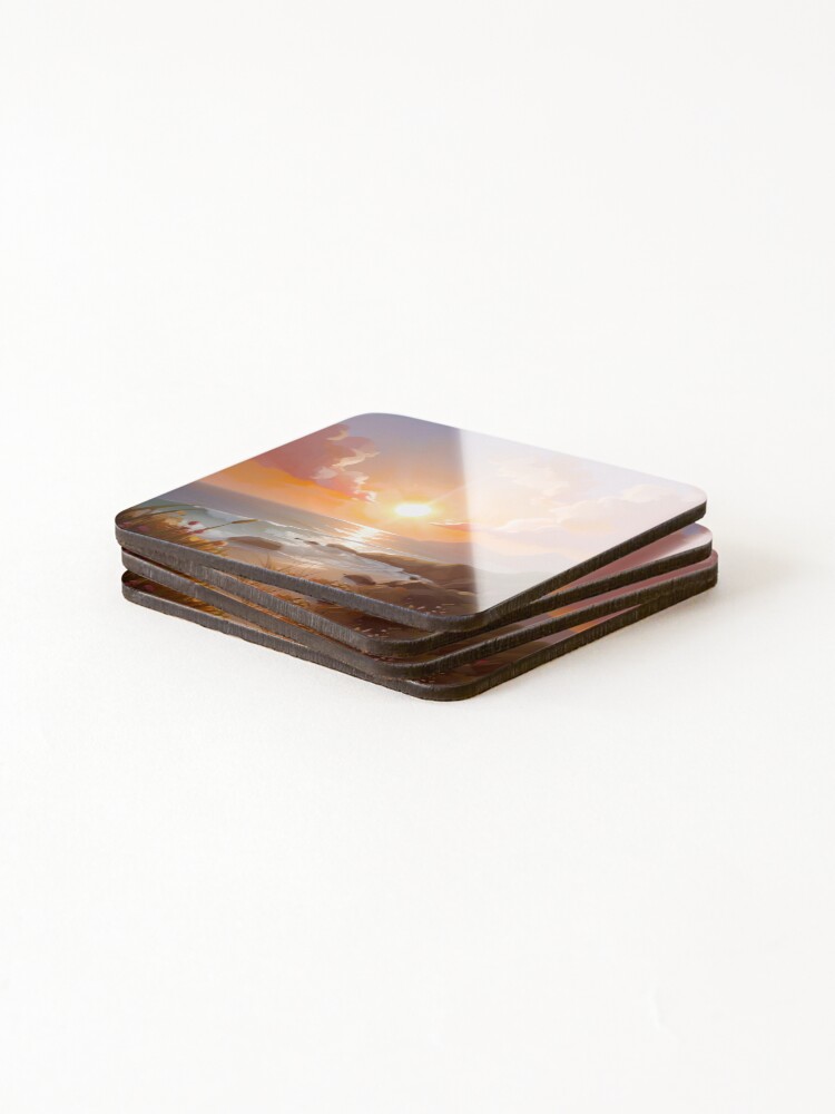 Thumbnail 4 of 5, Coasters (Set of 4), Sunset designed and sold by CreativeVisuale.